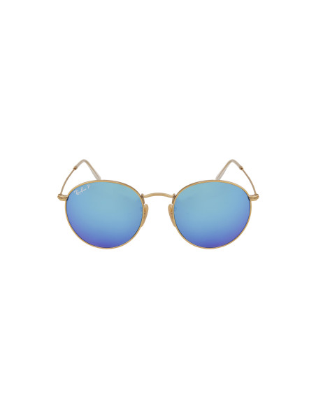 Ray Ban Rb3447 P 112/4l Round Metal Polarizado Azul Espejo | Sunnie...