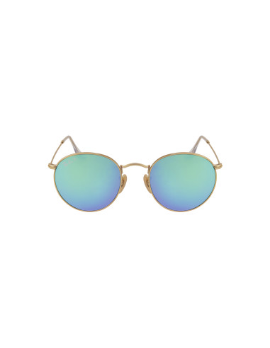 Ray Ban Rb3447 P 112/p9 Round Metal Polarizado Verde Espejo | Sunni...