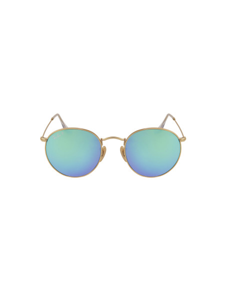 Ray Ban Rb3447 P 112/p9 Round Metal Polarizado Verde Espejo | Sunni...