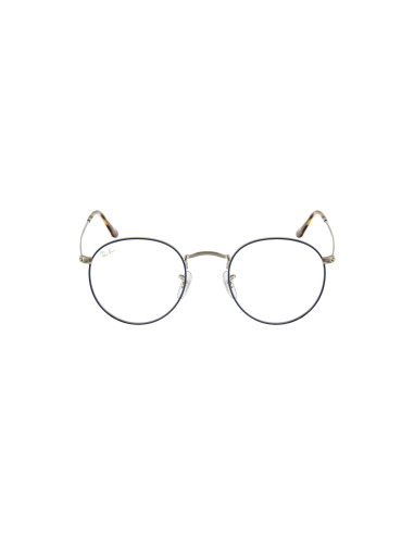 Ray Ban Rb3447v 2970 Round Metal Optics Blue Silver Original | Sunn...