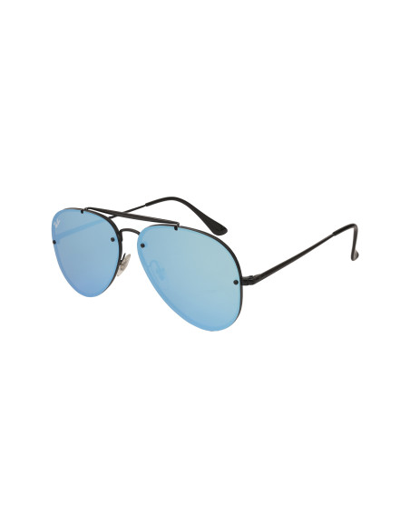 Ray Ban Rb3584n 90827v Aviator Blaze Azul Espejo Negro Icon | Sunni...