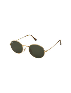 Ray Ban Rb3547n 001 Oval Flat Negro G-15 Dorado Original | Sunnies.uno