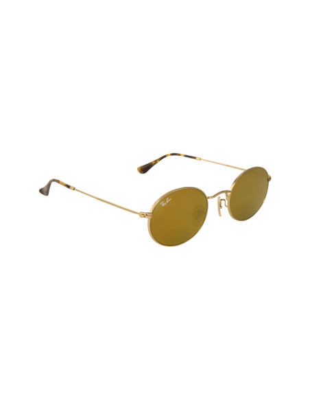 Ray Ban Rb3547n 001/93 Oval Flat Lenses Dorado Espejo P1 | Sunnies.uno