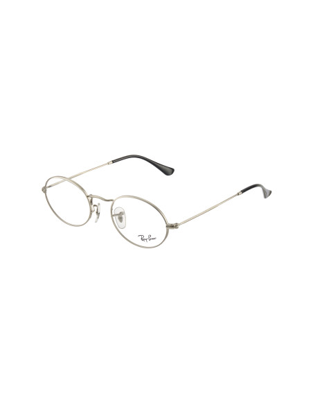 Ray Ban Oftalmico Rb3547v 2502 Oval Optics Plateado Gris | Sunnies.uno