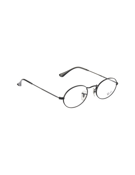 Ray Ban Oftalmico Rb3547v 2509 Oval Optics Negro Gris | Sunnies.uno