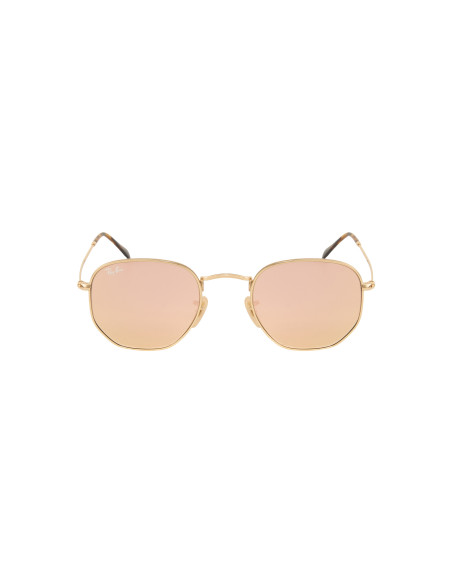 Ray Ban Rb3548n 001/z2 Hexagonal Rosa Espejo Dorado Original | Sunn...