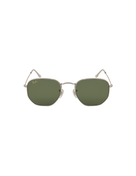 Ray Ban Rb3548n 9198/4E Hexagonal Flat Plata Verde