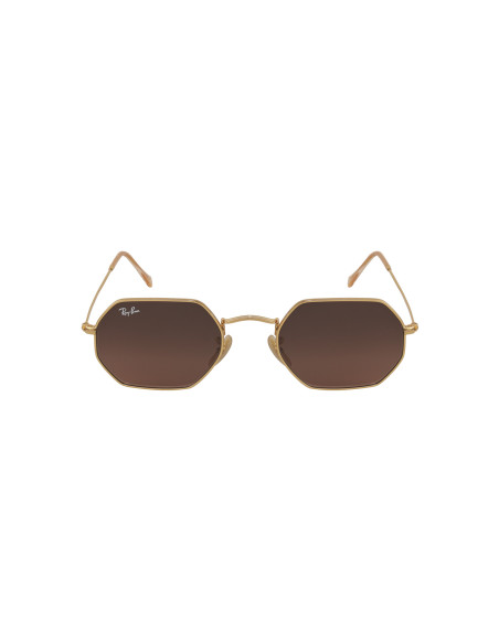 Ray Ban Rb3556n 912443 Octagonal Flat Cafe Degradado Dorado | Sunni...
