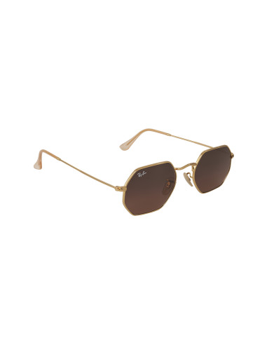 Ray Ban Rb3556n 912443 Octagonal Flat Cafe Degradado Dorado | Sunni...