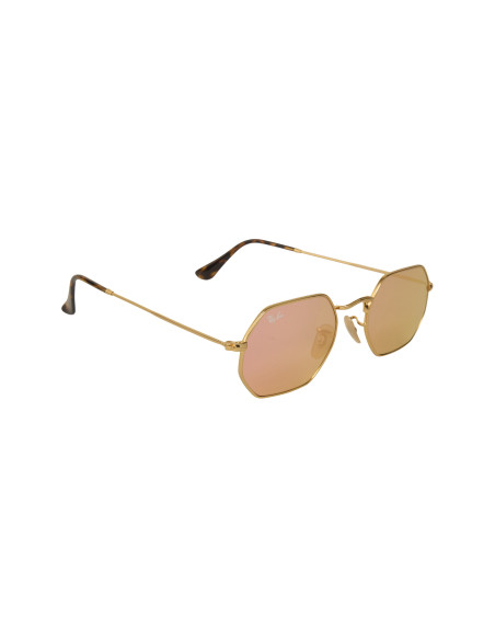 Ray Ban Rb3556n 001/z2 Octagonal Flat Rosa Dorado Original | Sunnie...