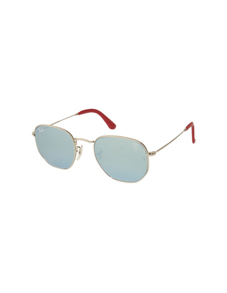 Ray Ban Rb3548nm F00130 Hexagonal Ferrari Plata Espejo Gris | Sunni...