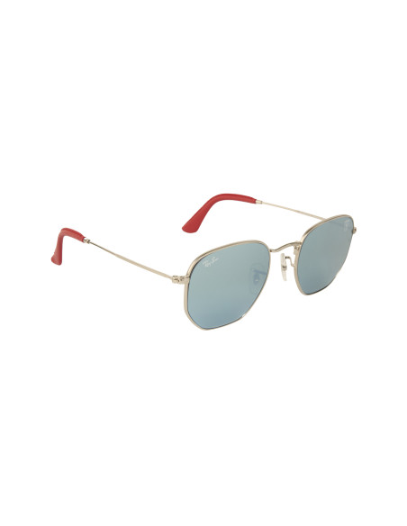 Ray Ban Rb3548nm F00130 Hexagonal Ferrari Plata Espejo Gris | Sunni...