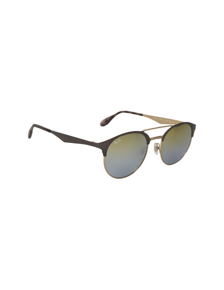 Ray Ban Rb3545 9007a7 Round Double Bridge Dorada Espejo Gris | Sunn...