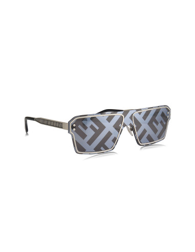 Fendi FE40028U 16G Square Shape Black Silver