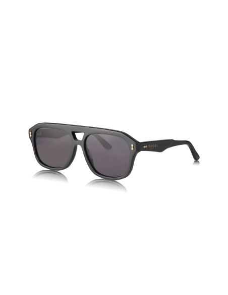 Gucci GG1263S 001 Aviator Shape Black Gold