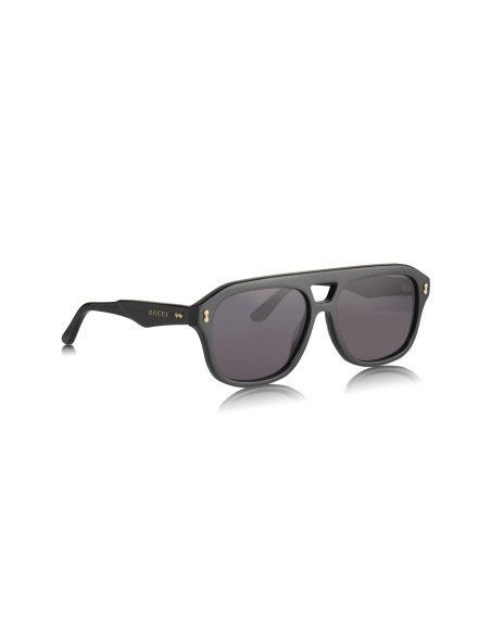 Gucci GG1263S 001 Aviator Shape Black Gold