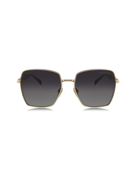 Prada SPR 64ZS ZVN-5W1 Square Shape Gold Gray Shaded