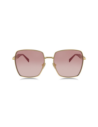 Prada SPR 64ZS 5AK-01Z Square Shape Gold Pink Gradient Red