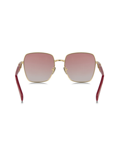 Prada SPR 64ZS 5AK-01Z Square Shape Gold Pink Gradient Red