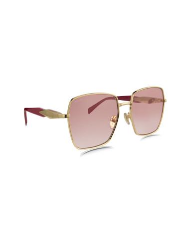 Prada SPR 64ZS 5AK-01Z Square Shape Gold Pink Gradient Red