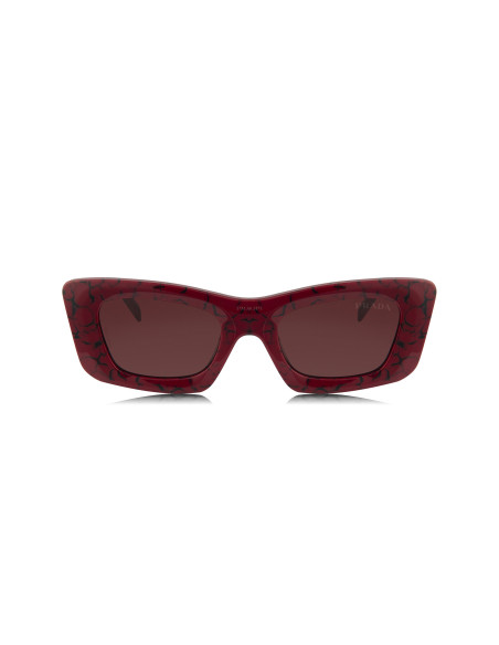 Prada SPR 13ZS 15D-08S Square Fashion Red Marble