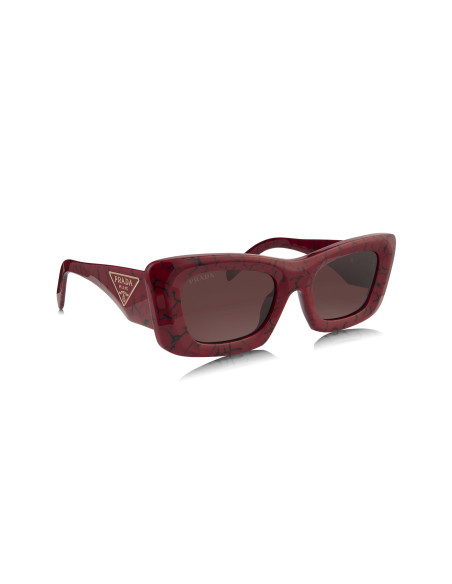 Prada SPR 13ZS 15D-08S Square Fashion Red Marble