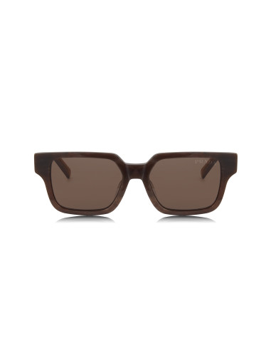 Prada SPR 03ZS 14F-08T Square Shape Cognac Stone