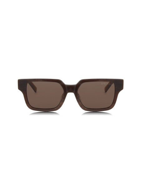 Prada SPR 03ZS 14F-08T Square Shape Cognac Stone