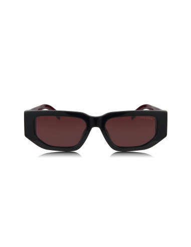 Prada SPR 09ZS 11F-08S Square Shape Red Black