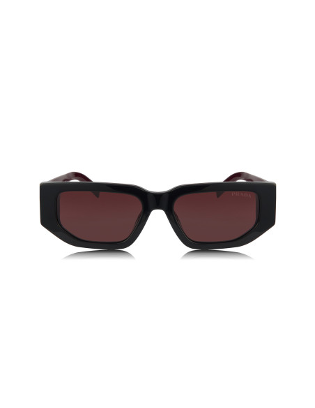 Prada SPR 09ZS 11F-08S Square Shape Red Black