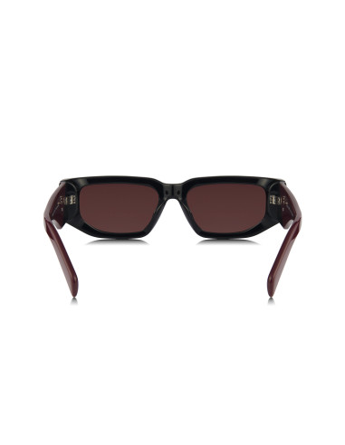 Prada SPR 09ZS 11F-08S Square Shape Red Black
