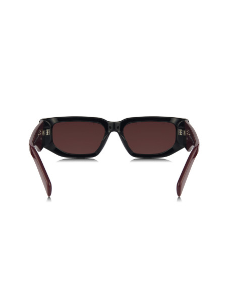 Prada SPR 09ZS 11F-08S Square Shape Red Black