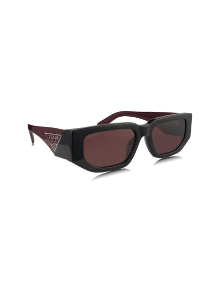 Prada SPR 09ZS 11F-08S Square Shape Red Black