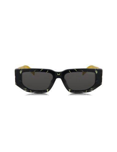 Prada SPR 09ZS 19D-5S0 Square Shape Black Yellow