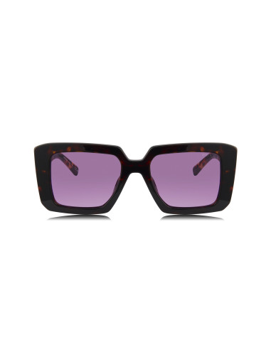 Prada SPR 23YS 2AU-05Q Square Shape Brown Havana Violet