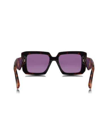 Prada SPR 23YS 2AU-05Q Square Shape Brown Havana Violet