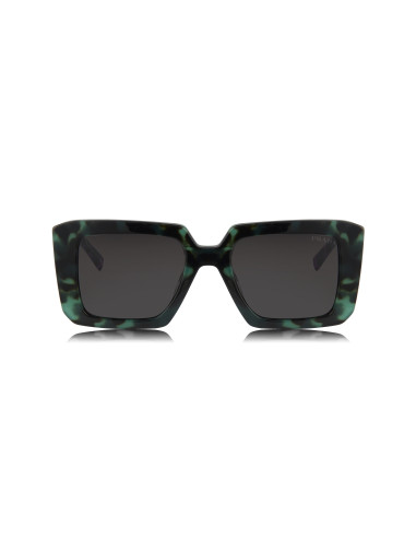 Prada SPR 23YS 06Z-5S0 Square Shape Teal Tortoise Dark