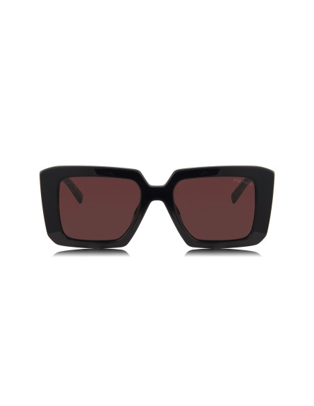Prada SPR 23YS 1AB-06Q Square Shape Black Red