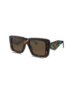 Prada SPR 23YS 2AU-06B Square Shape Tortoise Dark Brown