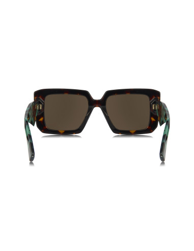 Prada SPR 23YS 2AU-06B Square Shape Tortoise Dark Brown