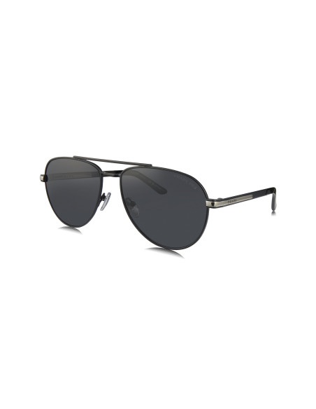 Prada SPR A54 1BO-5Z1 Aviator Gray Black Polarized