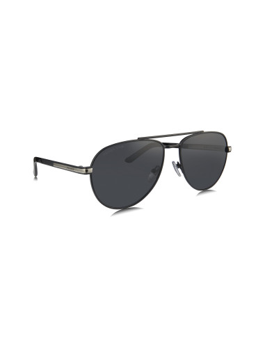 Prada SPR A54 1BO-5Z1 Aviator Gray Black Polarized