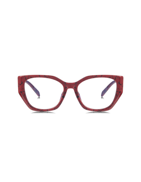 Prada Spr 18wv 15d-1o1 Square Shape Red Marble