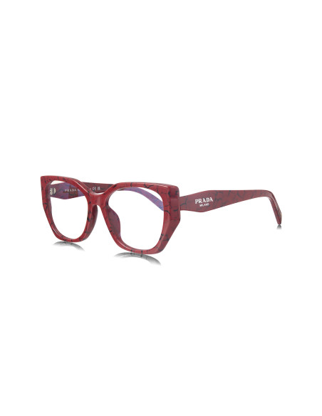 Prada Spr 18wv 15d-1o1 Square Shape Red Marble