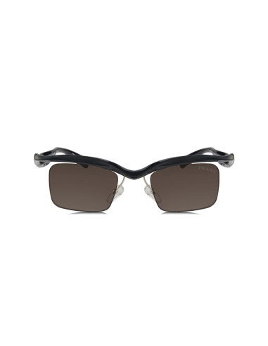 Prada SPR A15 1AB-8C1 Morph Small Square Shape Dark Brown