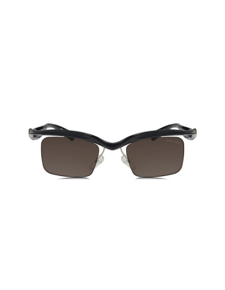 Prada SPR A15 1AB-8C1 Morph Small Square Shape Dark Brown