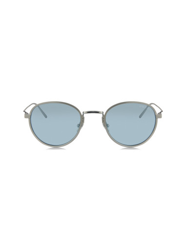 Prada SPR 53WS 05Q-051 Round Titanium Satin Blue