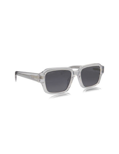 Prada SPR 02ZS U43-0A9 Square Shape Transparent Grey Blue