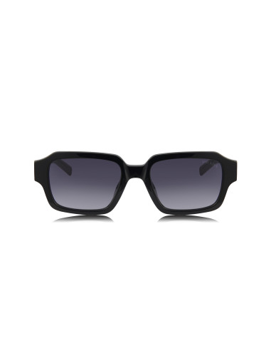 Prada SPR 02ZS 1AB-06T Square Shape Black Dark Grey
