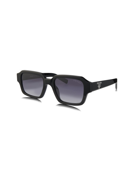 Prada SPR 02ZS 1AB-06T Square Shape Black Dark Grey
